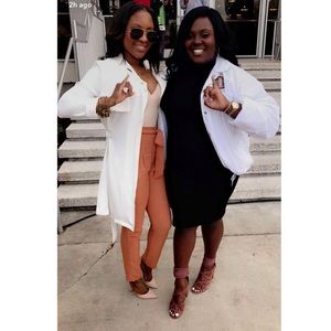 Nude/Orange high waisted pant